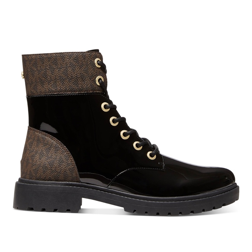 Mk Alistair lace -up lug sole combat boots.
